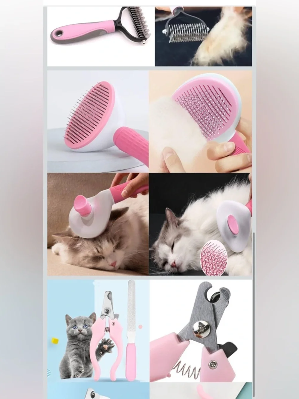 NWT Pink Pet Grooming Kit – 7-Piece Bath & Hair Care Set